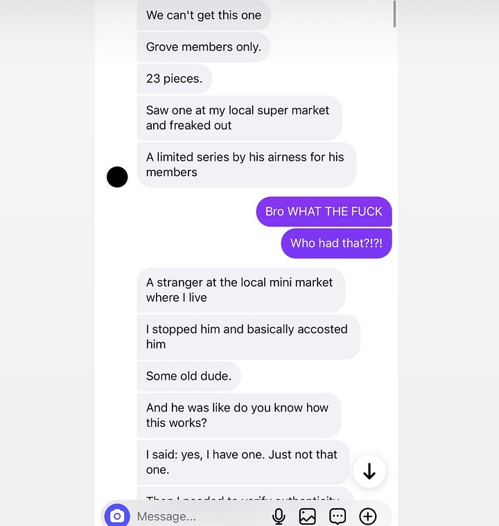 SMS conversation with a friend