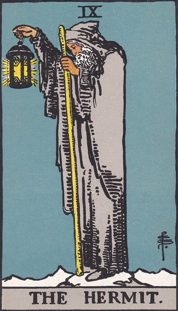 File:RWS Tarot 09 Hermit.jpg - Wikimedia Commons
