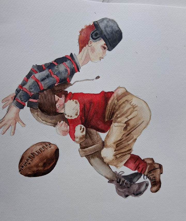 Watercolour images from work in class