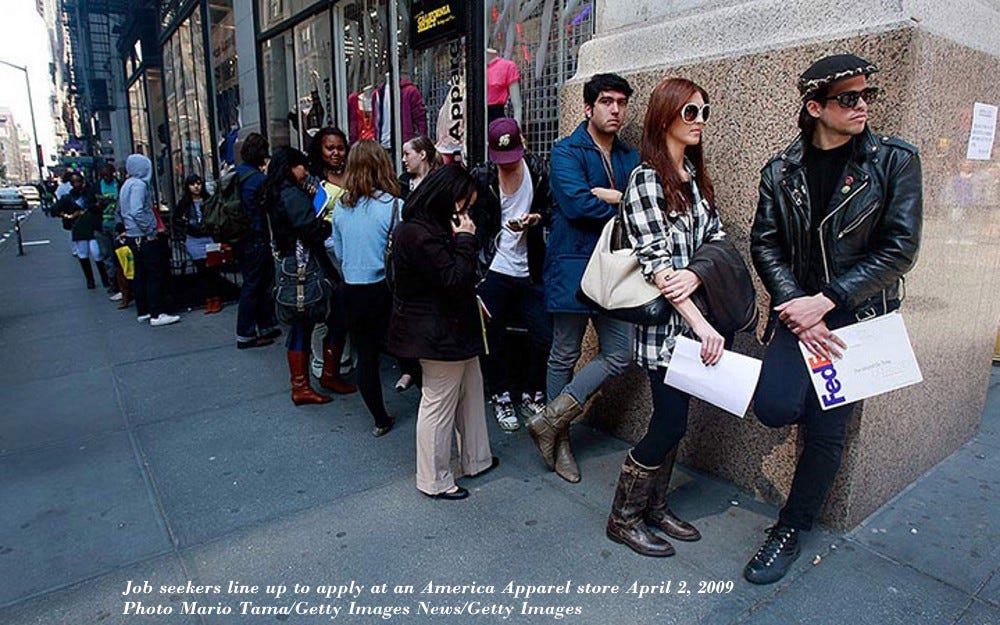 Photo of job seekers by Getty Images