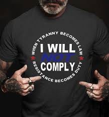 When tyranny becomes law, resistance becomes duty - I will not comply  Shirt, Hoodie, Sweatshirt - FridayStuff