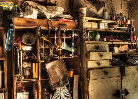 Shelf, Old, Stock, Container, Industry