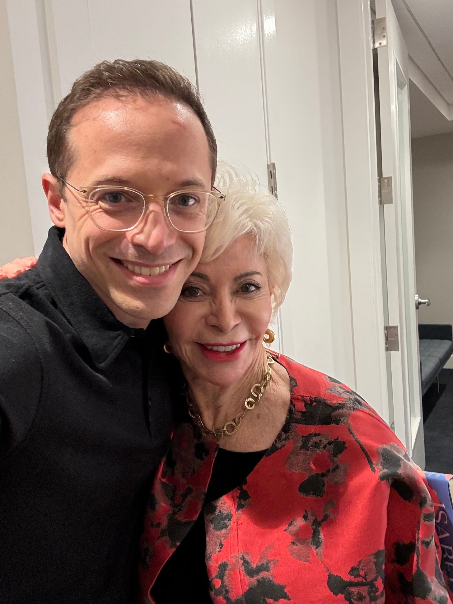 David Epstein and Isabel Allende together at a literary event.
