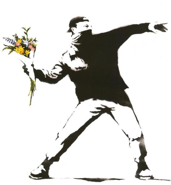 Flower thrower - Banksy