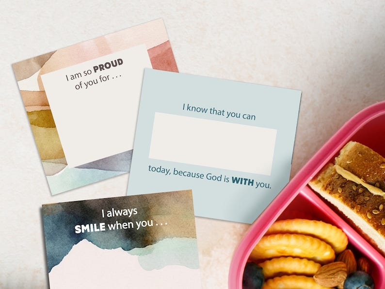 Kids Lunchbox Notecards image 1