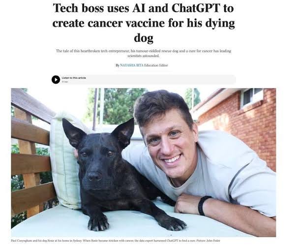 AI Saves Dog's Life with Custom Vaccine | Richa S. posted on the topic | LinkedIn