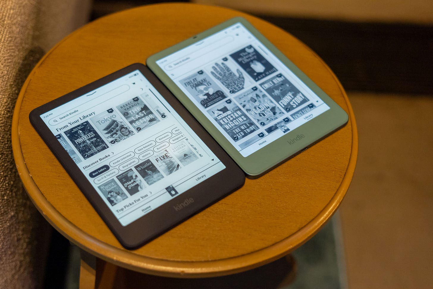 Amazon Kindle six-inch colorsoft paperwhite e-readers