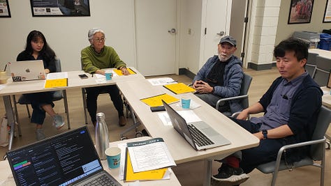 1. Changing Perspectives on Japanese American Incarceration - Oakland, 6/22/2025 2. With Sadako Kashiwagi, incarcerated in Tule Lake Segregation Center as a child 3. Hybrid meeting of Tessaku Community Advisory Board, with former Tule Lake incarcerees Satsuki Ina and Hiroshi Shimizu, and UC Berkeley professor Andrew Way Leong