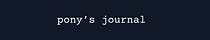 Pony's Journal