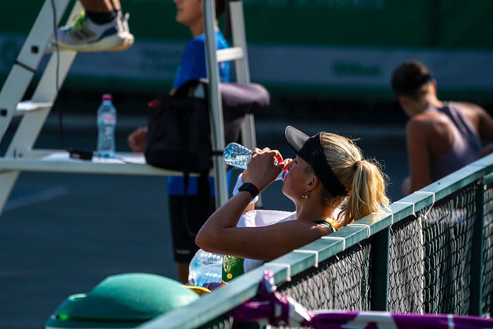 Alyssa Reguer et sa famille sur les courts