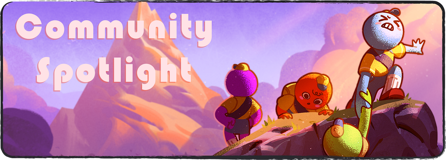 Header for the Spotlight section for a review on the game PEAK!