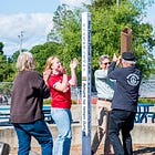 Planting a peace pole at Analy