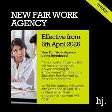 The Fair Work Agency is coming in April ...