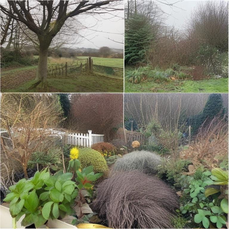 Seasonal Transformation: A Garden's Yearly Evolution