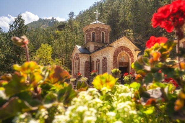 Premium Photo | Small orthodox church with wonderful nature in autumn colors