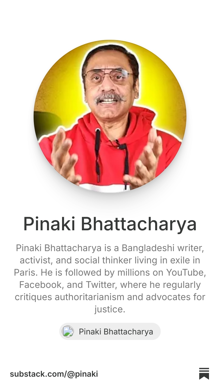 Pinaki Bhattacharya | Substack