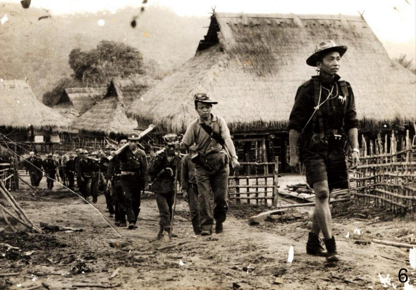 Shan rebels, defiant and resolute, in the Kengtung area of Shan State, Myanmar, circa the 1960s.