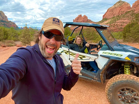 Photos of Donetta and James Dalman around the world.