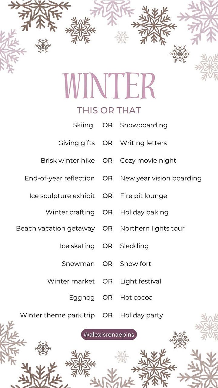 Winter Activity Pages