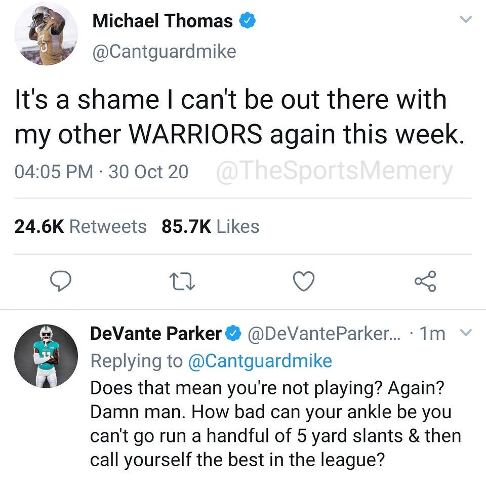 r/Fantasy_Football - "Slant Boy* officially ruled out for week 8 r/Fantasy_Football - "Slant Boy* officially ruled out for week 8