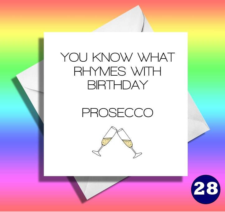 Prosecco funny birthday card,drinking funny card really funny greeting ...