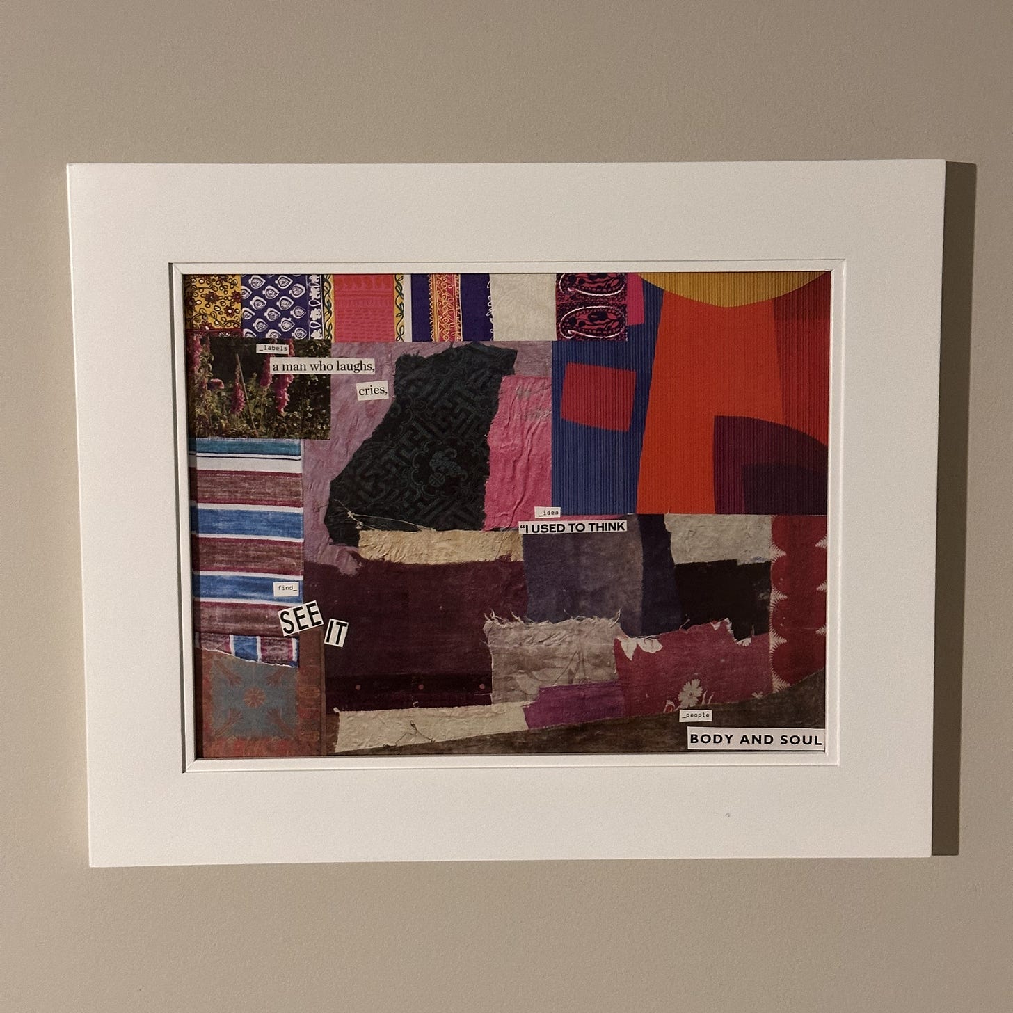 My Vison, hung up above my bed