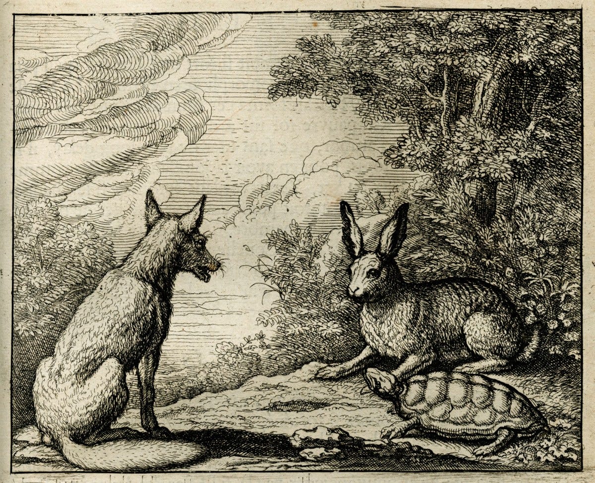 Francis Barlow, The Tortoise and the Hare Francis Barlow, The Tortoise and the Hare