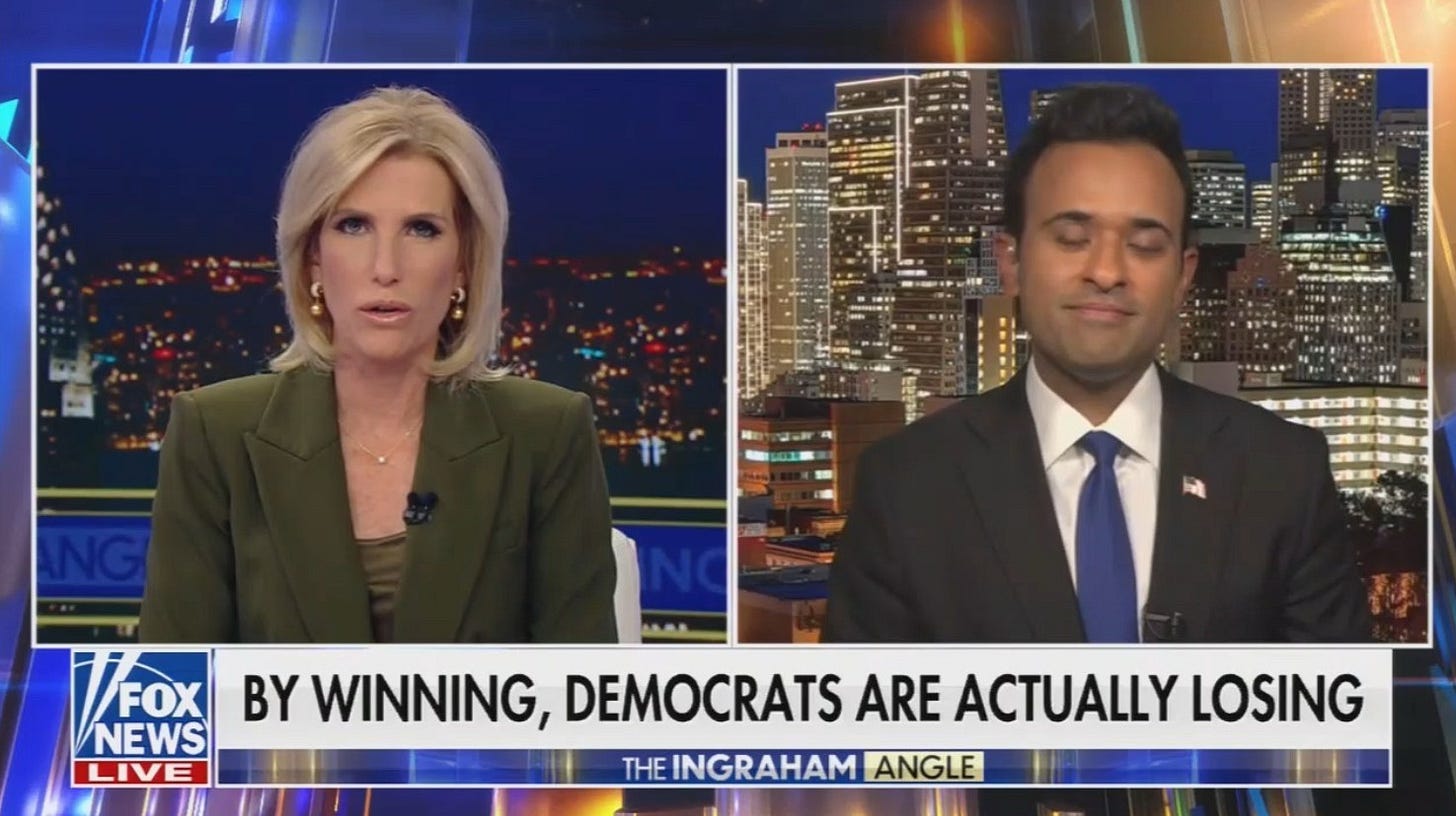 Fox News chyron: by winning, democrats are actually losing Fox News chyron: by winning, democrats are actually losing