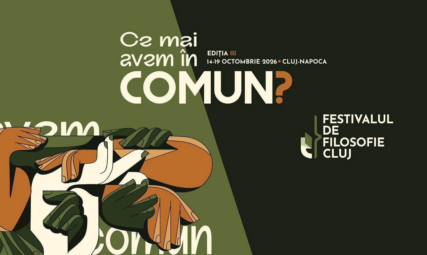 May be a doodle of slow loris and text that says "Ce mei avem în EDITIA 14-19 OCTOMBRIE 2026 CLUJ.NAPOCA COMUN? မယ മഗ FESTIVALUL DE t FILOSOFIE CLUJ OY Ondain Molin in" May be a doodle of slow loris and text that says "Ce mei avem în EDITIA 14-19 OCTOMBRIE 2026 CLUJ.NAPOCA COMUN? မယ മഗ FESTIVALUL DE t FILOSOFIE CLUJ OY Ondain Molin in"