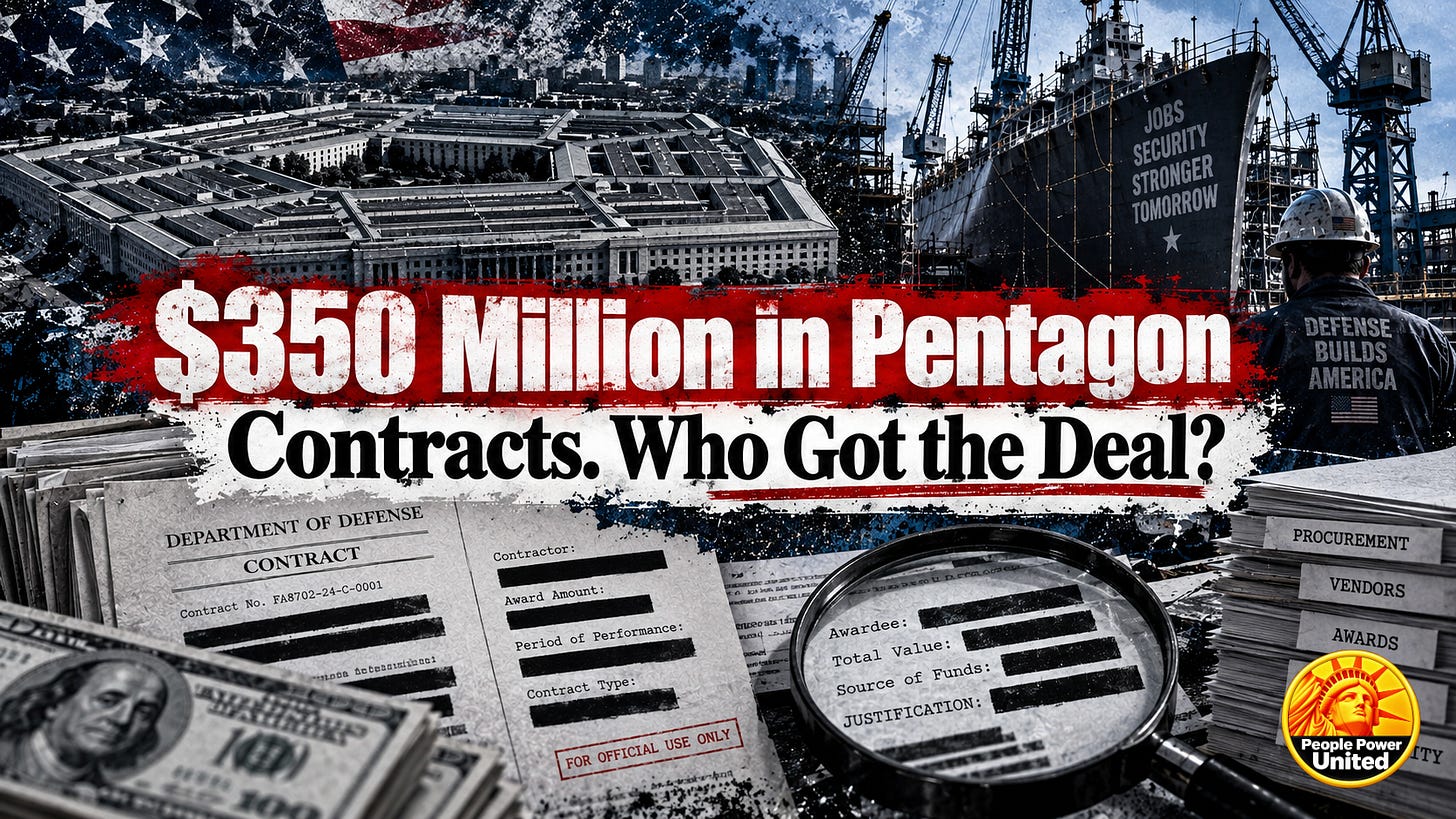 $350 Million in Pentagon Contracts. Who Got the Deal? $350 Million in Pentagon Contracts. Who Got the Deal?