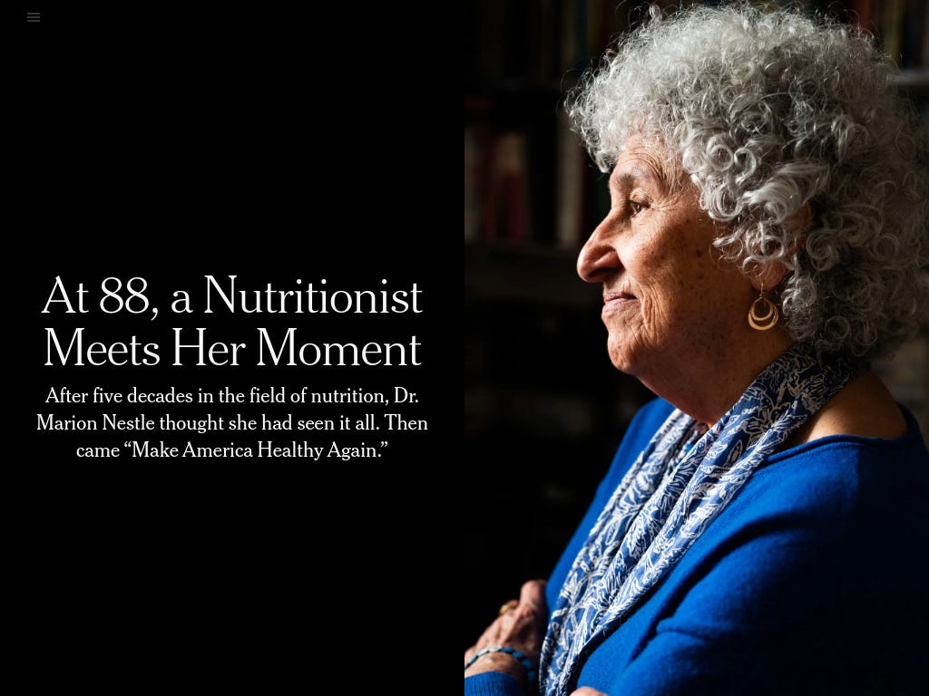 screenshot of https://www.nytimes.com/2025/04/07/well/marion-nestle-nutrition-food-profile.html