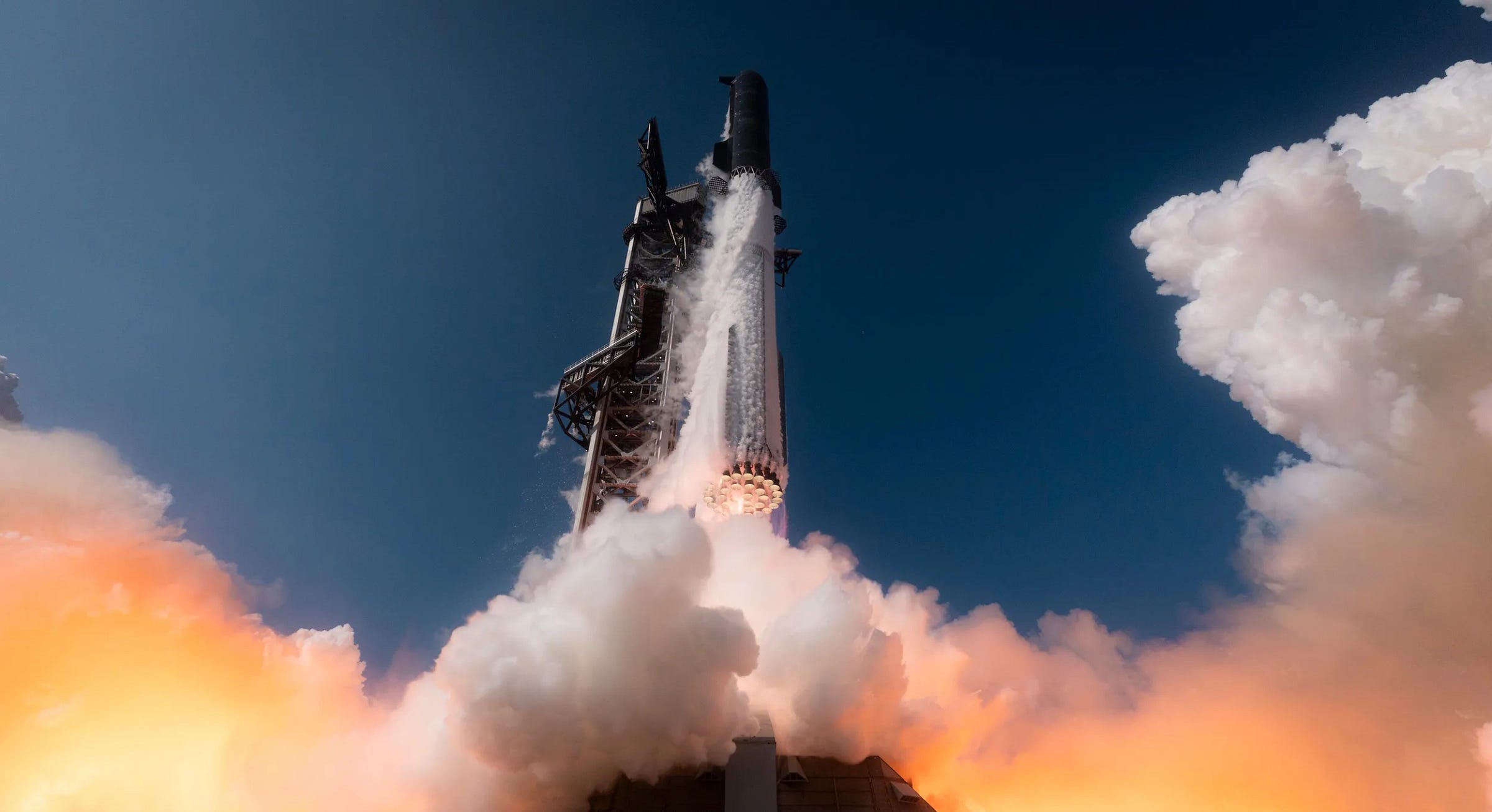 SpaceX's Starship rocket lifting off for flight 12
