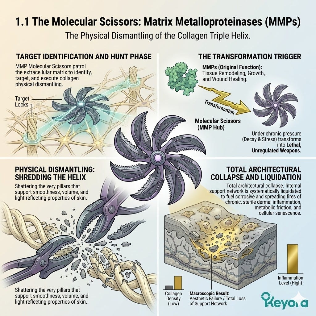Mechanism of Matrix Metalloproteinases functioning as Molecular Scissors to liquidate the Four-Drive System and destroy Neurological Sovereignty. Mechanism of Matrix Metalloproteinases functioning as Molecular Scissors to liquidate the Four-Drive System and destroy Neurological Sovereignty.