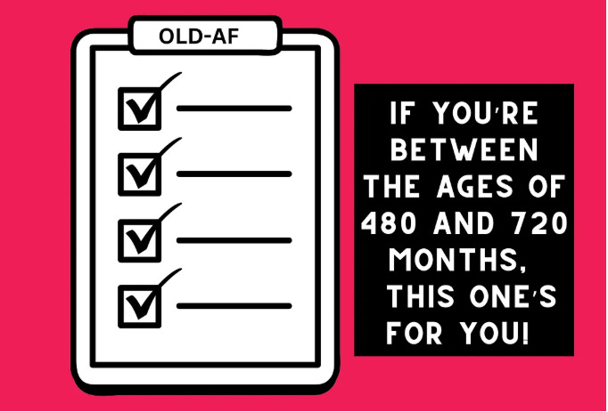 a checklist that says if you are between 480 and 720 months, this one's for you