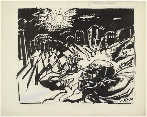 Ludwig Meidner. O Moon Above So Clear! 1912