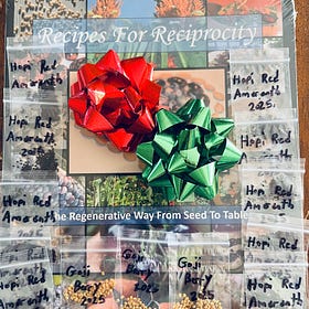 The gift that keeps on giving (announcing a holiday book sale that comes with heirloom seeds from my garden!)