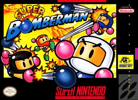 The box art for the SNES game Super Bomberman The box art for the SNES game Super Bomberman