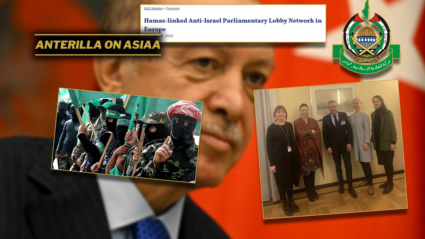 Vasemmistoliiton kansanedustajat osoittivat avoimesti liittolaisuuttaan ja jäsenyyttään vuonna 2023, heti Hamasin terrori-iskun jälkeen, Hamas-kytköksiselle, islamistiselle terroristiverkostolle, jota rahoittaa Turkin diktaattori.