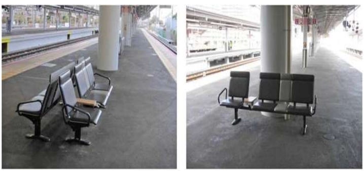 A person sitting on a bench

Description automatically generated