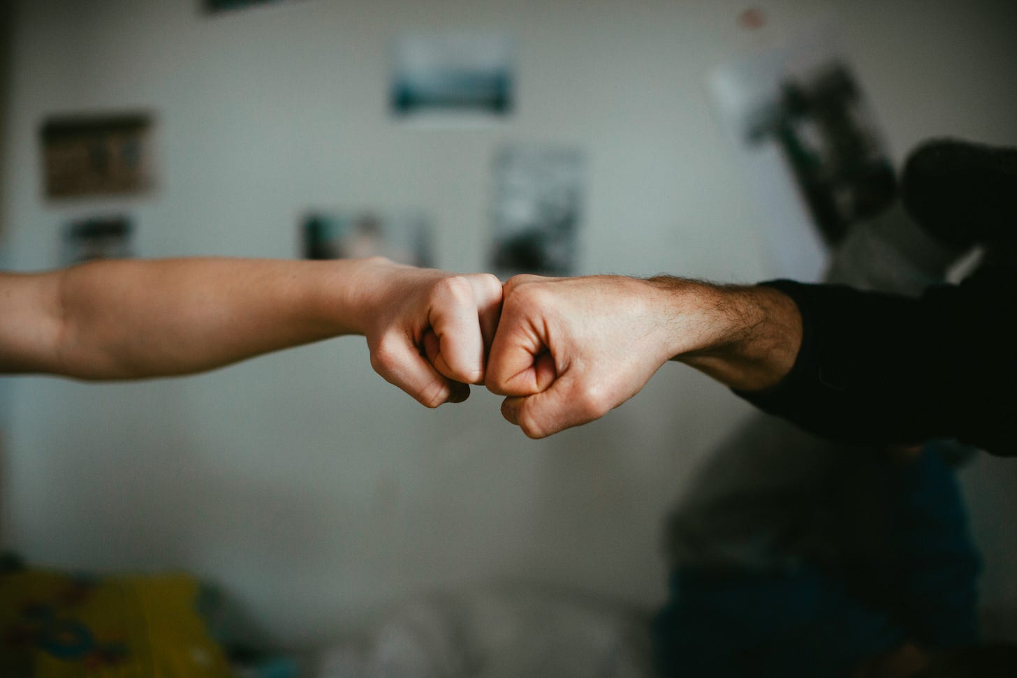 A fist-bump