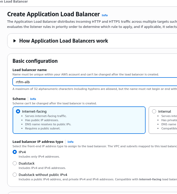 AWS: basic infrastructure setup for WordPress