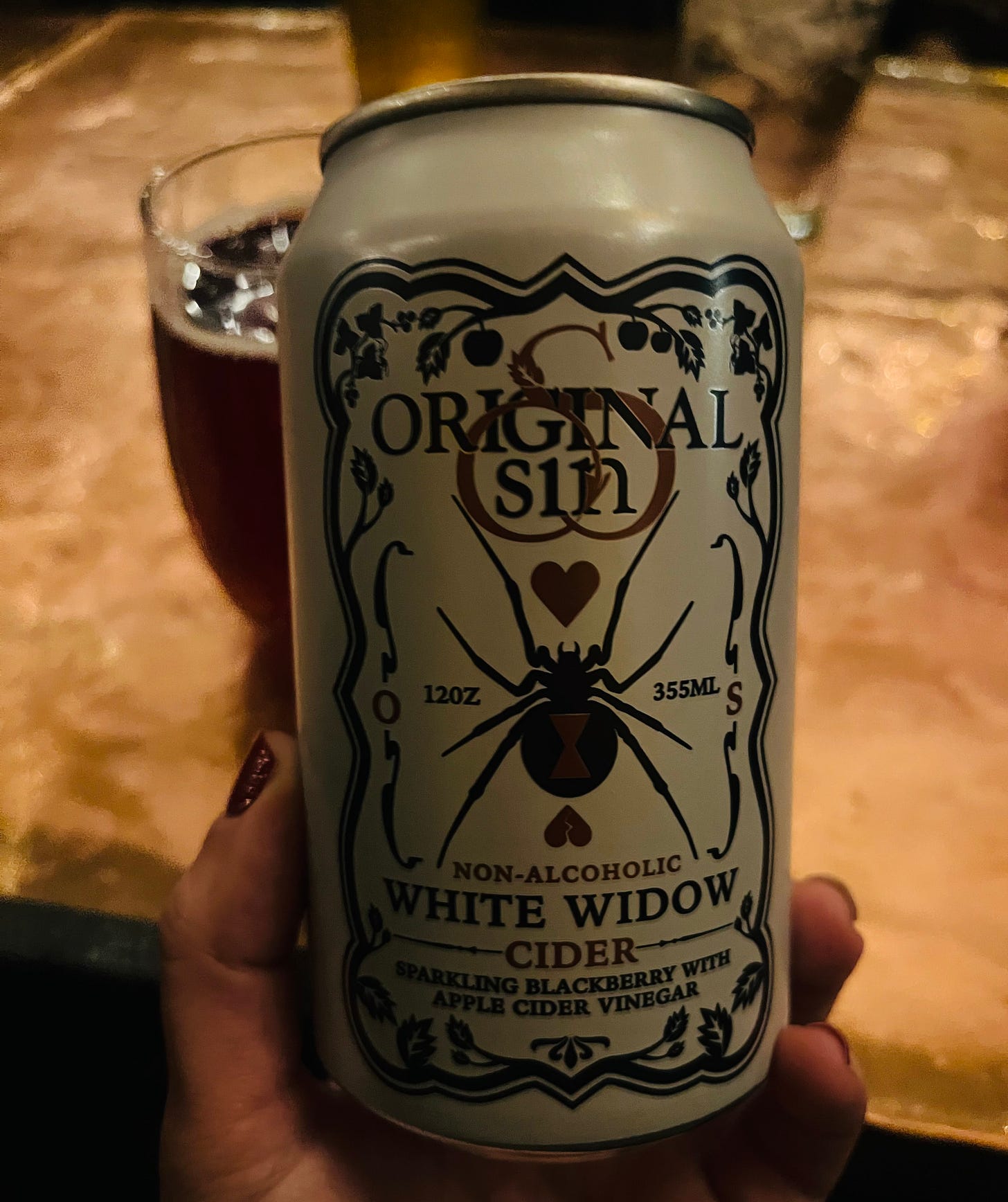 original sin white widow non-alcoholic cider