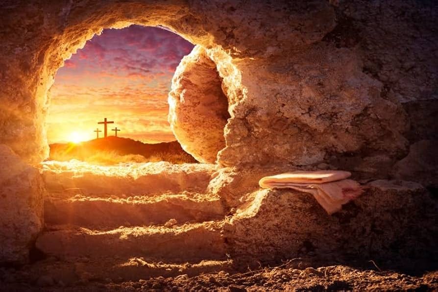 Amazon.com : Pnylzzyxh Easter Tomb Backdrop Resurrection of Jesus Empty Tomb  with Shroud Christ Crucifix Holy Light Stone Hole Background Lord Pray  Church Events Banner Decorations Studio Props 10x8ft : Electronics