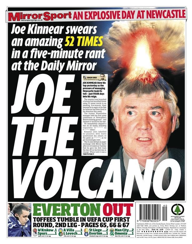 Joe Kinnear called me a c*** at Newcastle but his remarkable life deserves  celebrating - Simon Bird - Mirror Online