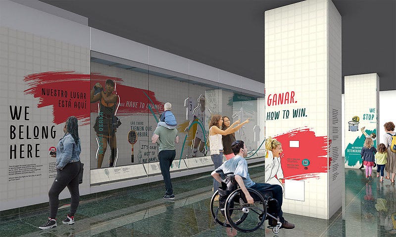 Artist rendering of the We Belong case and viewers