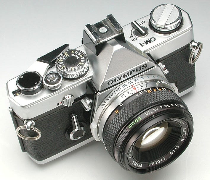 The Olympus OM-1, a work of art from the 1970s
