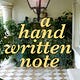 A Handwritten Note