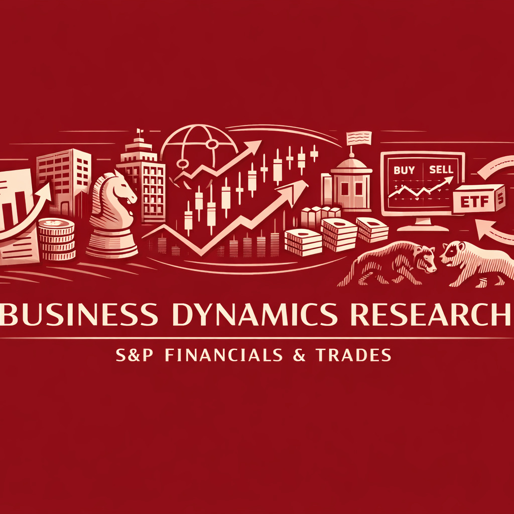 Business Dynamics Research: S&P Financials and Trades logo