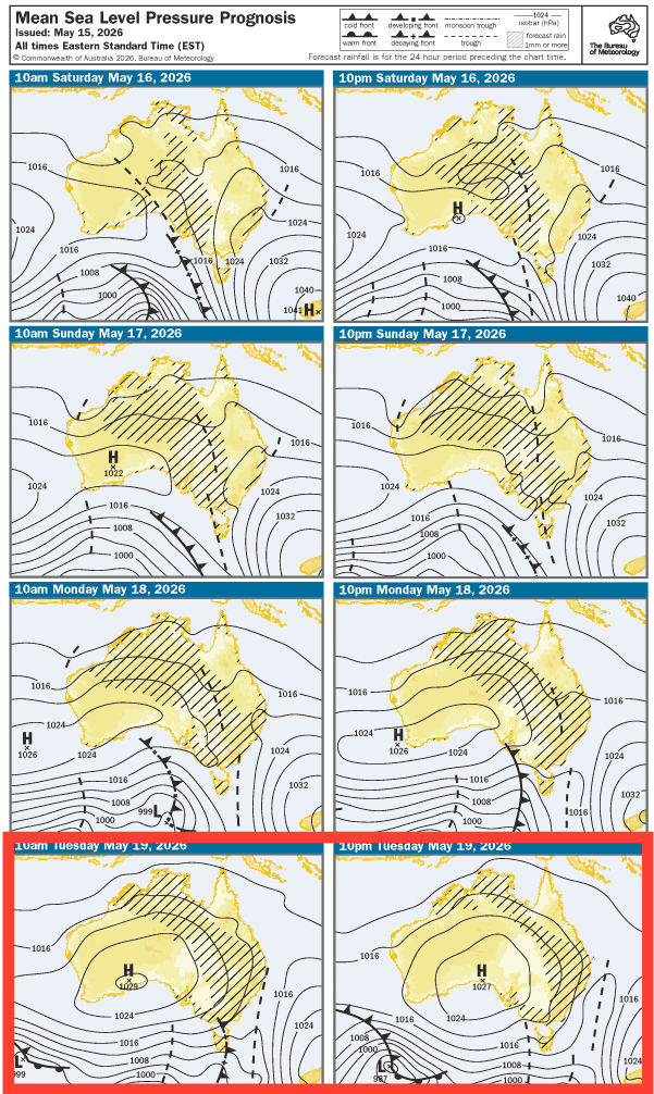 Colour Forecast map for next 4 days Colour Forecast map for next 4 days