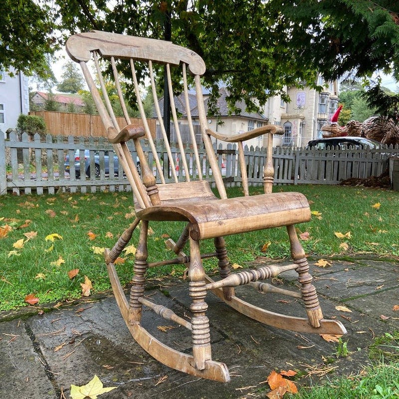Swedish 19th Century Rocking Chair, 6 Legged Gungstol Rocking Chair –  Vintage Frog